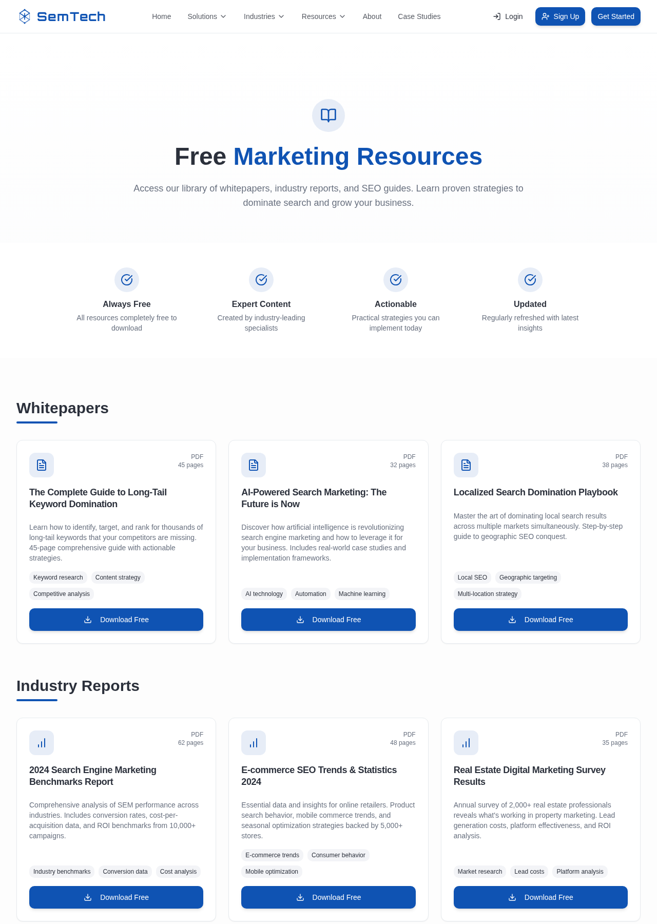 Free whitepapers and industry reports library