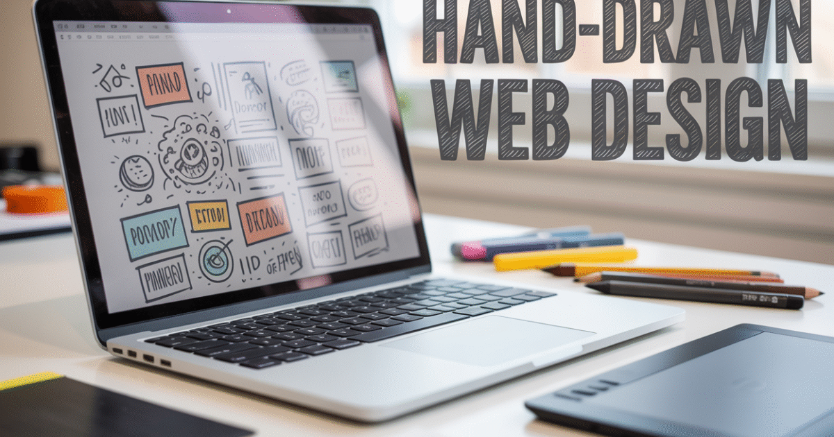 “Drawn-On” Website Elements: Handmade Decor Trend Hits the Web