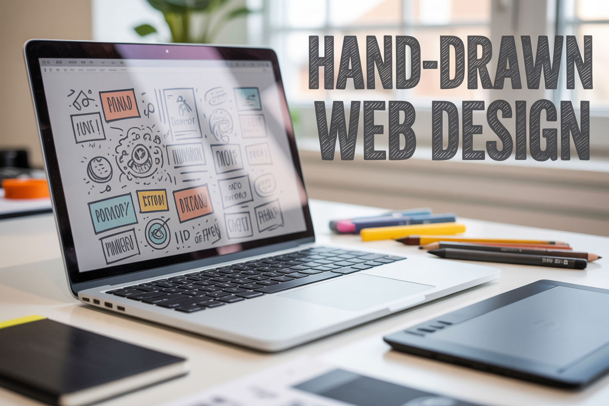 “Drawn-On” Website Elements: Handmade Decor Trend Hits the Web